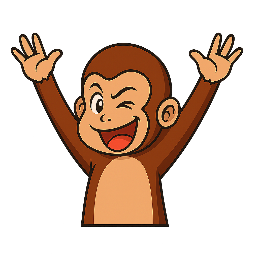 モンチーモータースのメカニック猿キャラクター