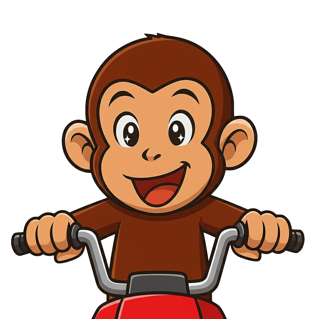 モンチーモータースのメカニック猿キャラクター