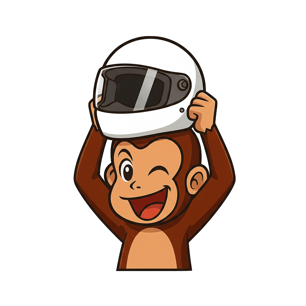 モンチーモータースのメカニック猿キャラクター