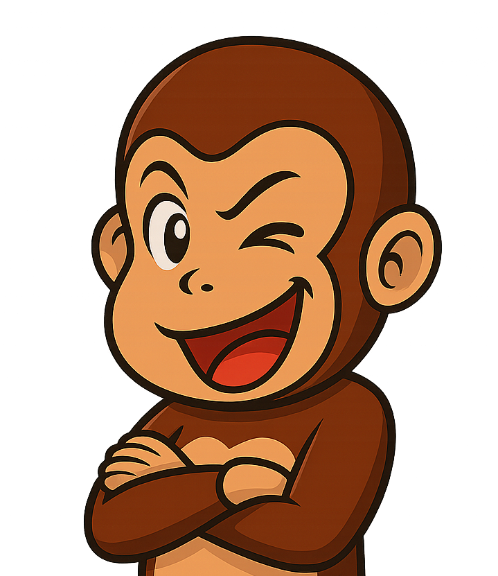 モンチーモータースのメカニック猿キャラクター